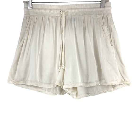 Blue B Collection Womens Size M Lounge Shorts White Flowy Lightweight - Picture 1 of 14